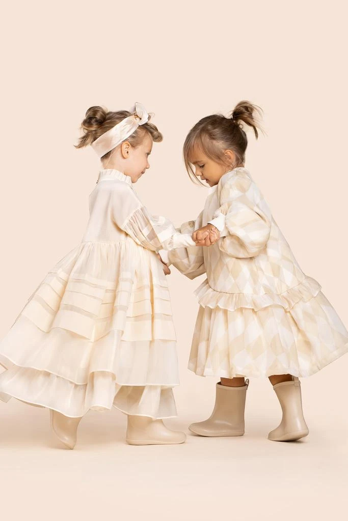 Omamimini Girls Hi-Low Organza & Terry Dress 4