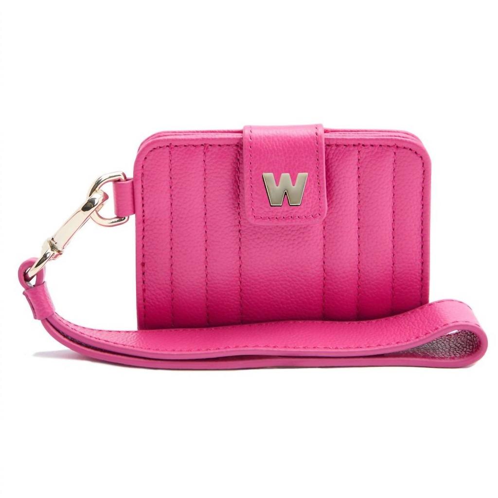 WOLF 1834 Women's Mimi Credit Card Holder With Wristlet In Pink
