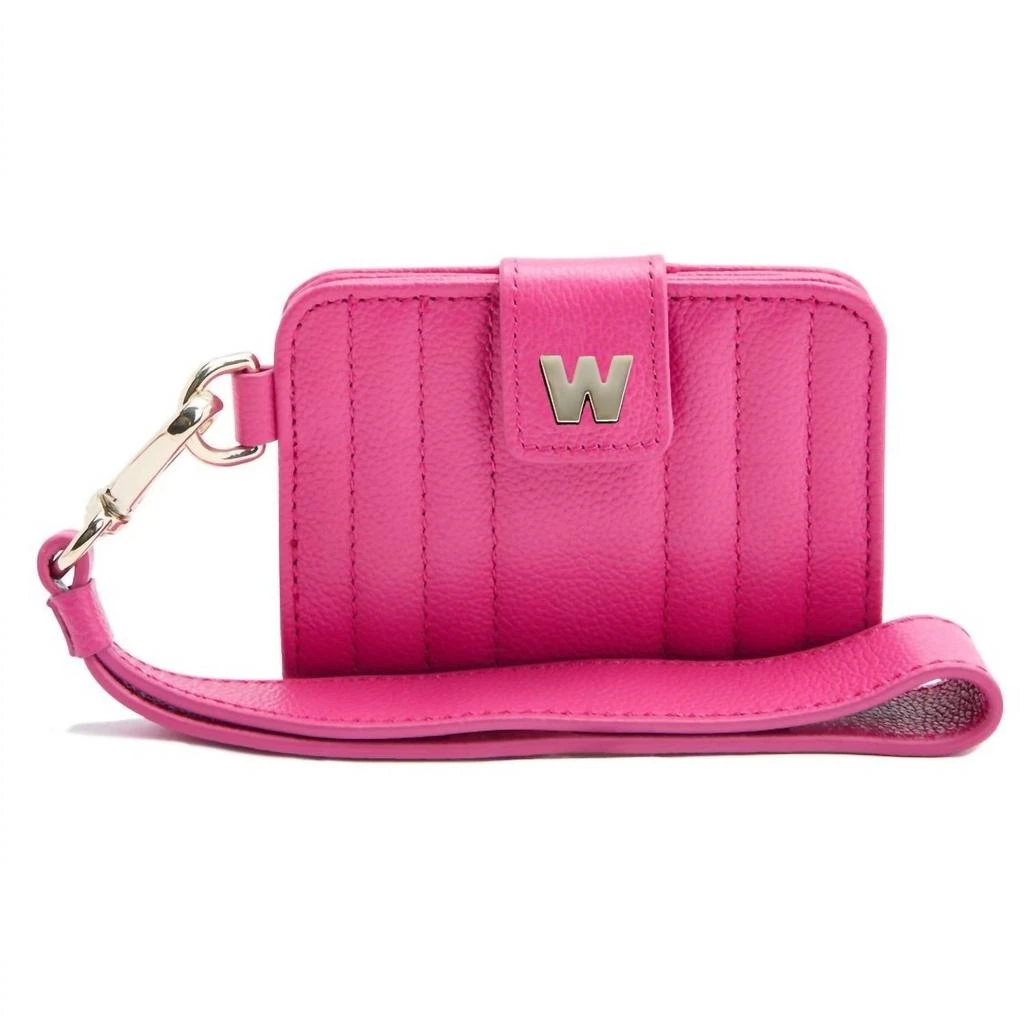 WOLF 1834 Women's Mimi Credit Card Holder With Wristlet In Pink 1