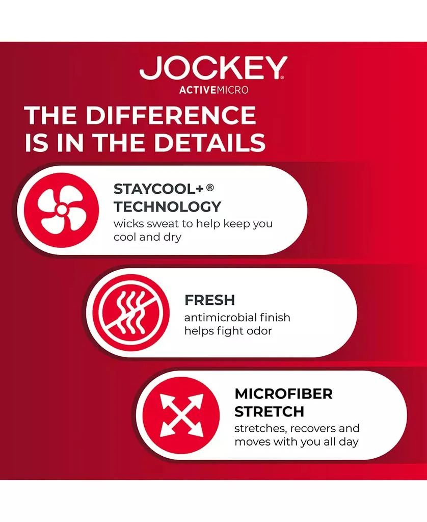 Jockey 3-Pack Active Microfiber 5" Boxer Briefs 11