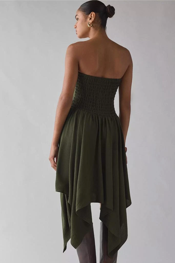 Urban Outfitters UO Be My World Strapless Asymmetrical Hanky Hem Knee-Length Dress 5