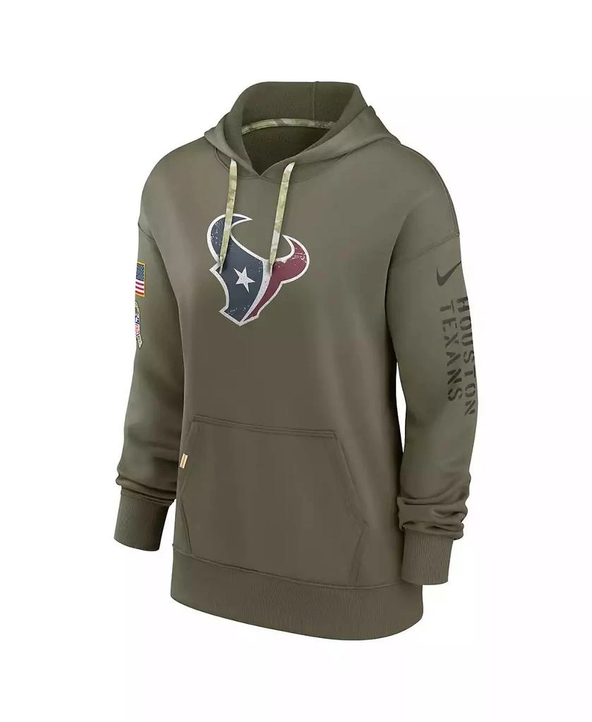 NIKE Women's Olive Houston Texans Salute To Service Performance Pullover Hoodie 2