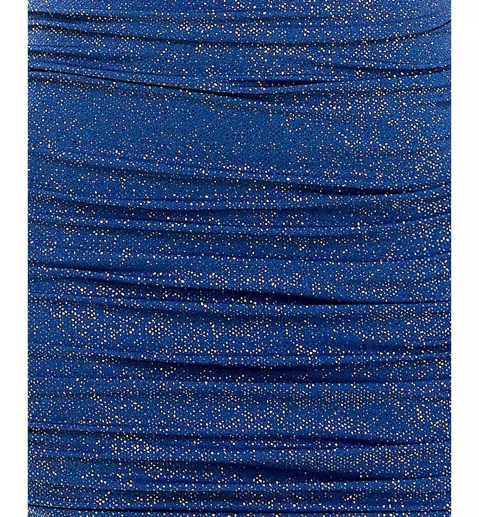 City Studios Juniors' Glitter Mesh Sleeveless Ruched Dress 4