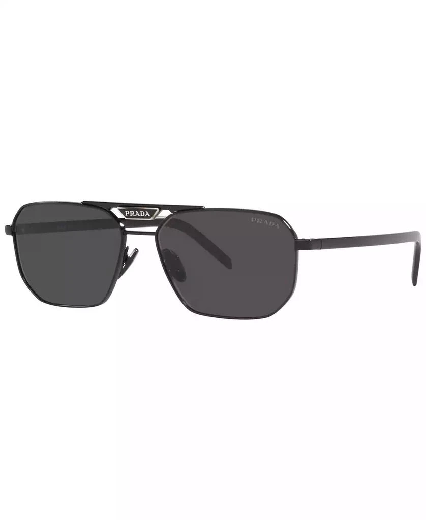 Prada Rectangular Men's Sunglasses, PR 58YS 1