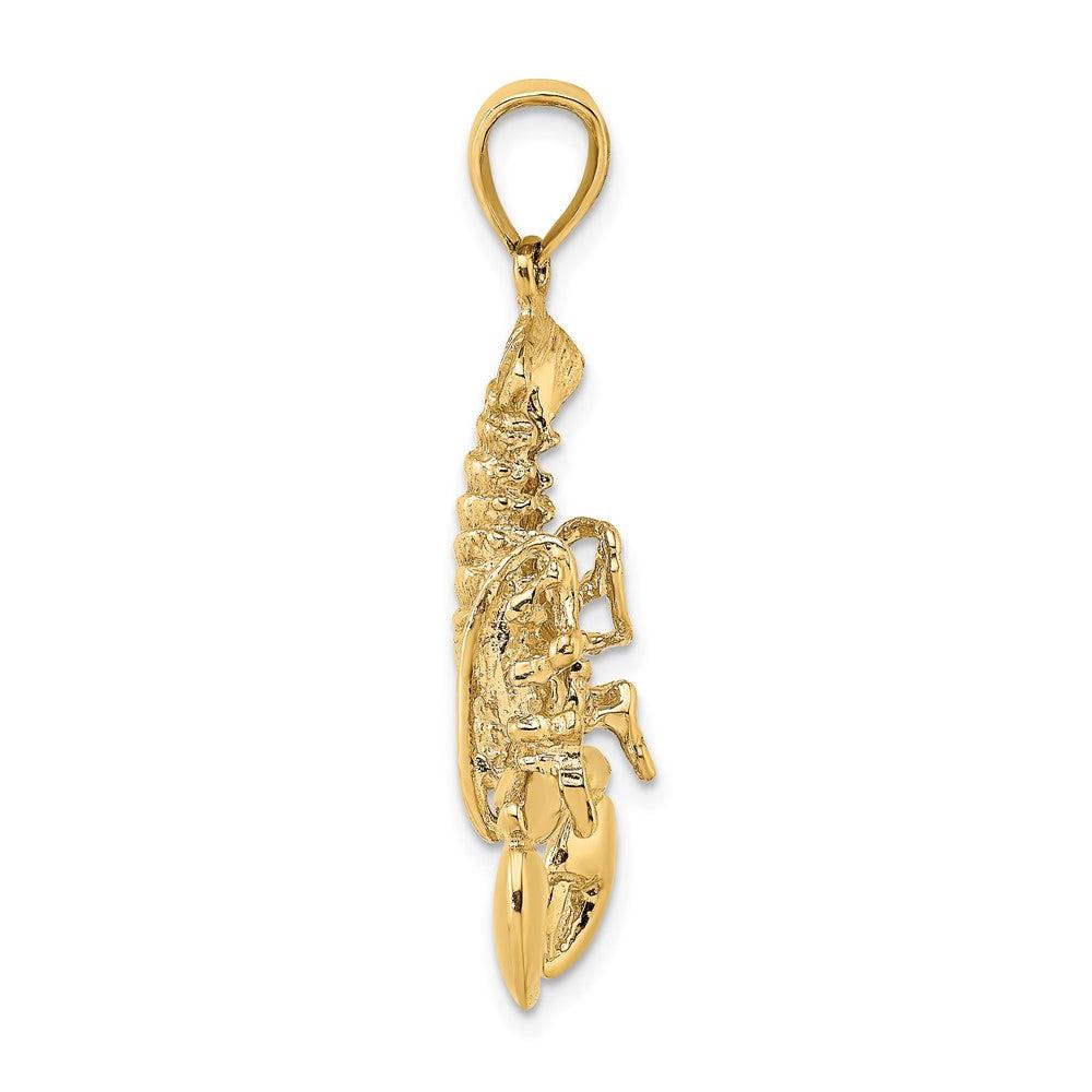 Diamond2Deal 10k Yellow Gold 2-D Moveable Lobster Charm