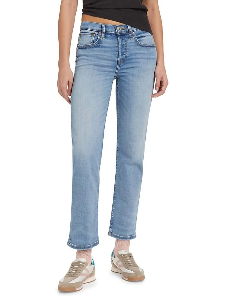 REDONE Mid Rise Stove Pipe Jean In Hacienda 1
