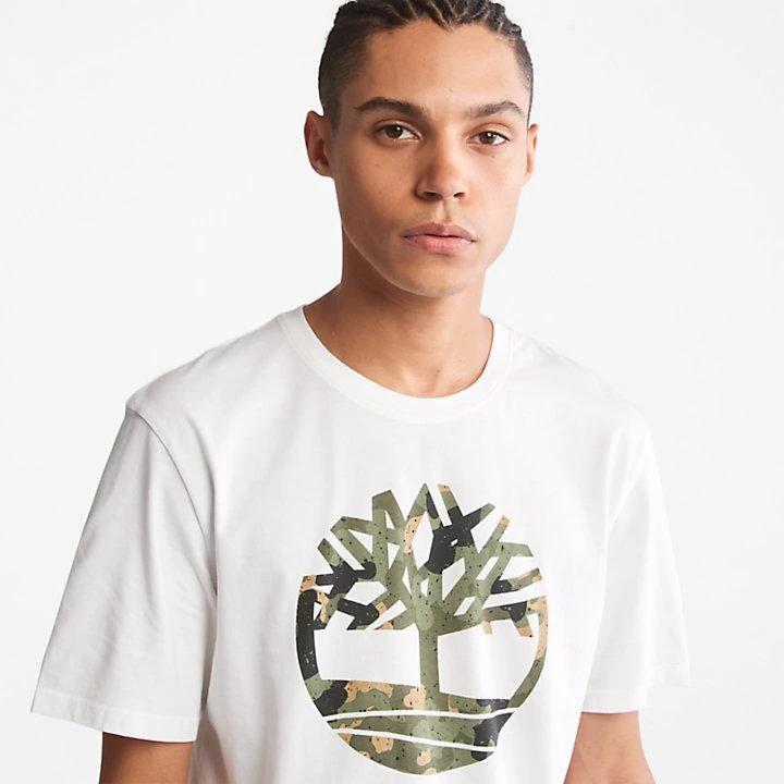 Timberland Camo-Logo T-Shirt for Men in White 5