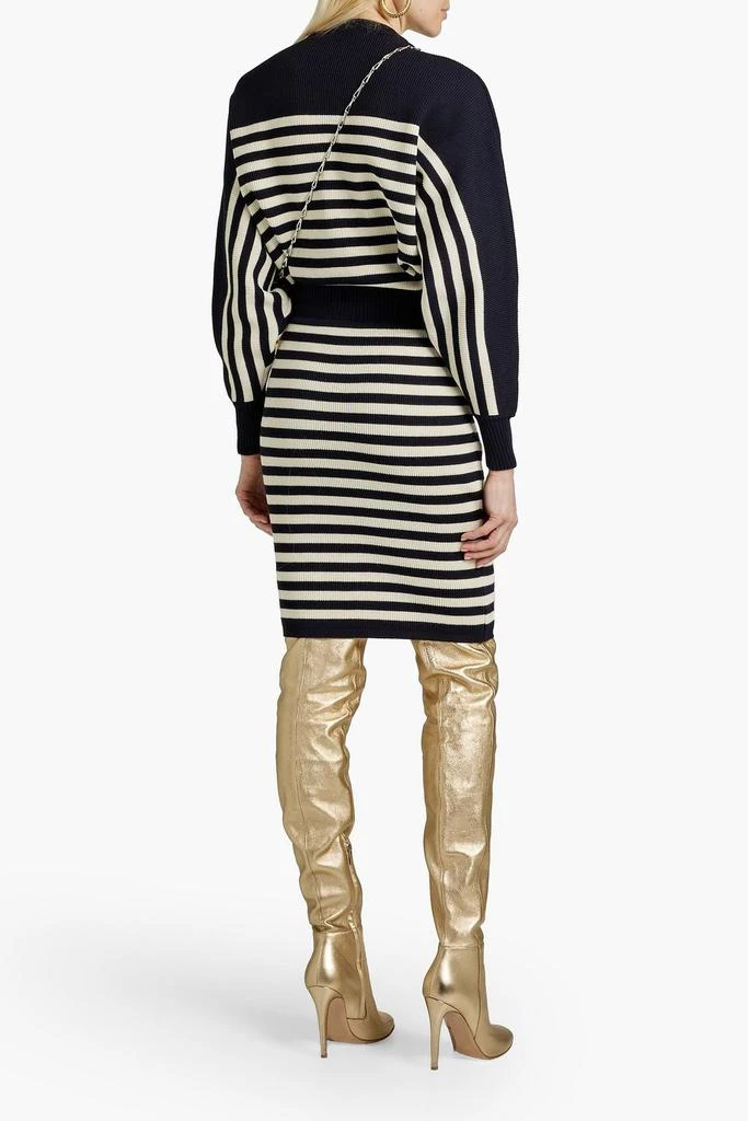 Alexandre Vauthier Striped ribbed wool dress 3