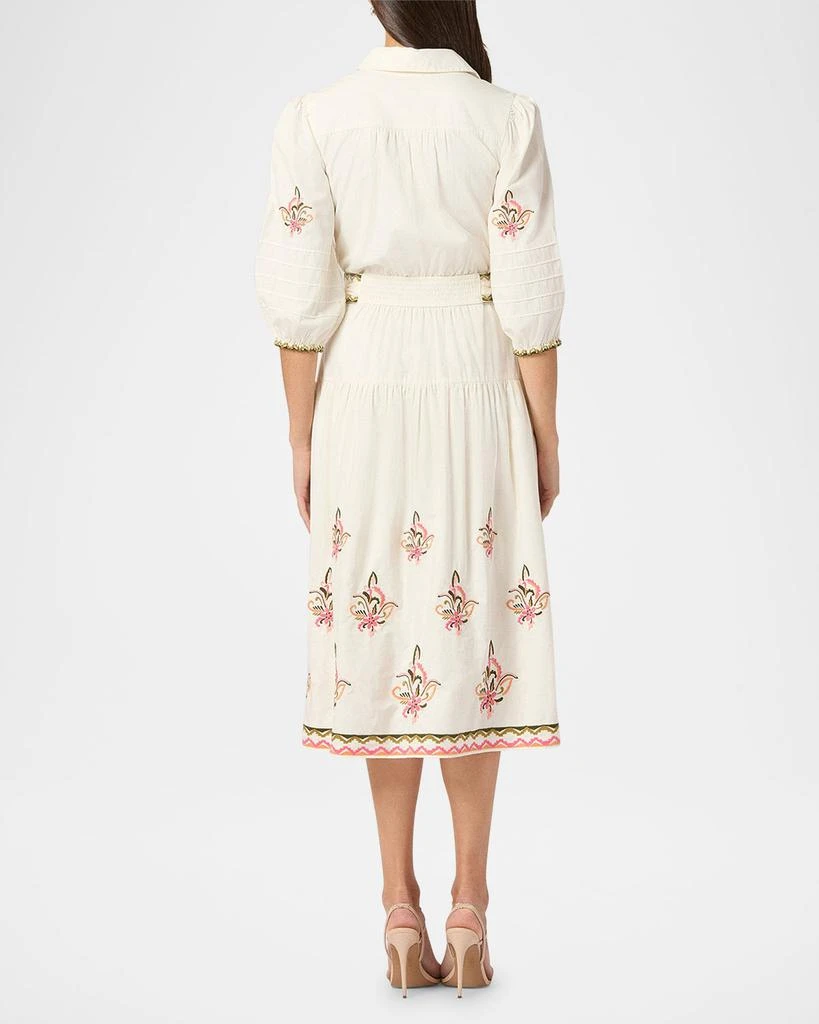 Shoshanna Paisley Embroidered Cotton Midi Shirtdress 3