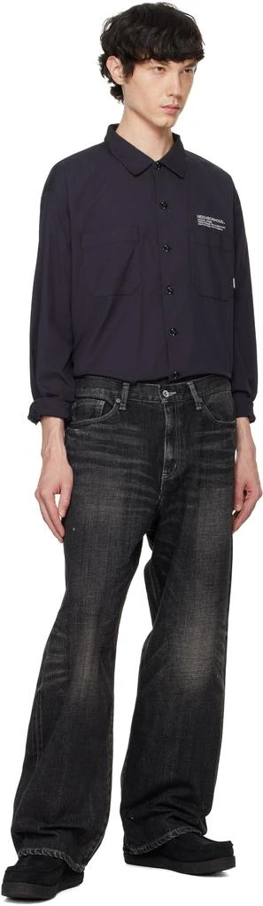 NEIGHBORHOOD Black Cordlane Work LS Shirt 4