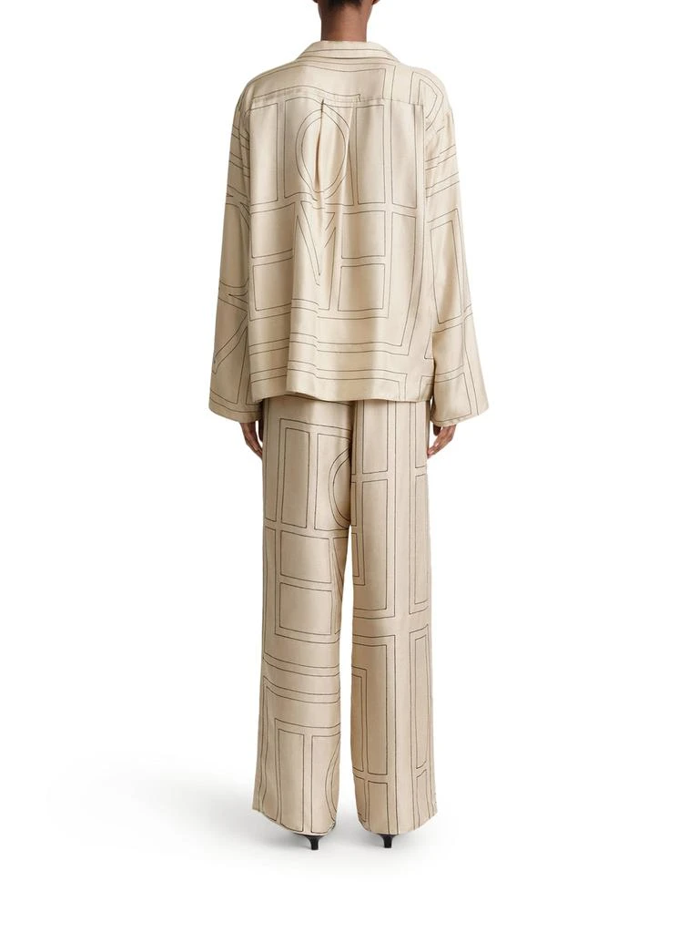 Totême Monogram silk PANTS 4