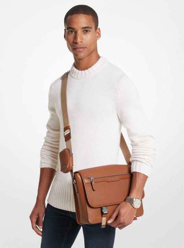 Michael Kors Hudson Pebbled Leather Messenger Bag with Pouch Michael Kors Hudson Pebbled Leather Messenger Bag with Pouch