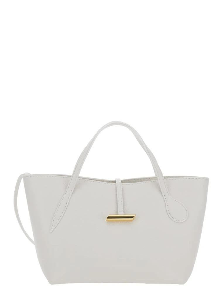 Little Liffner petite Penne White Tote Bag With Side Pocket In Leather Woman 1