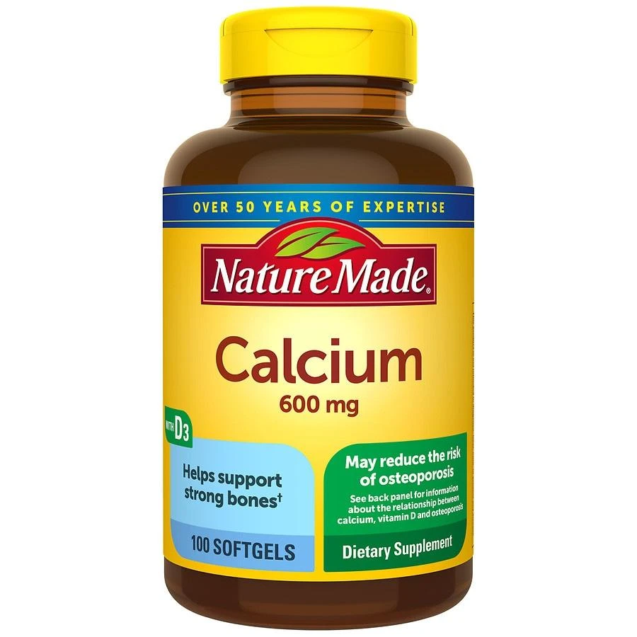 Nature Made Calcium 600 mg with Vitamin D3 Softgels 1