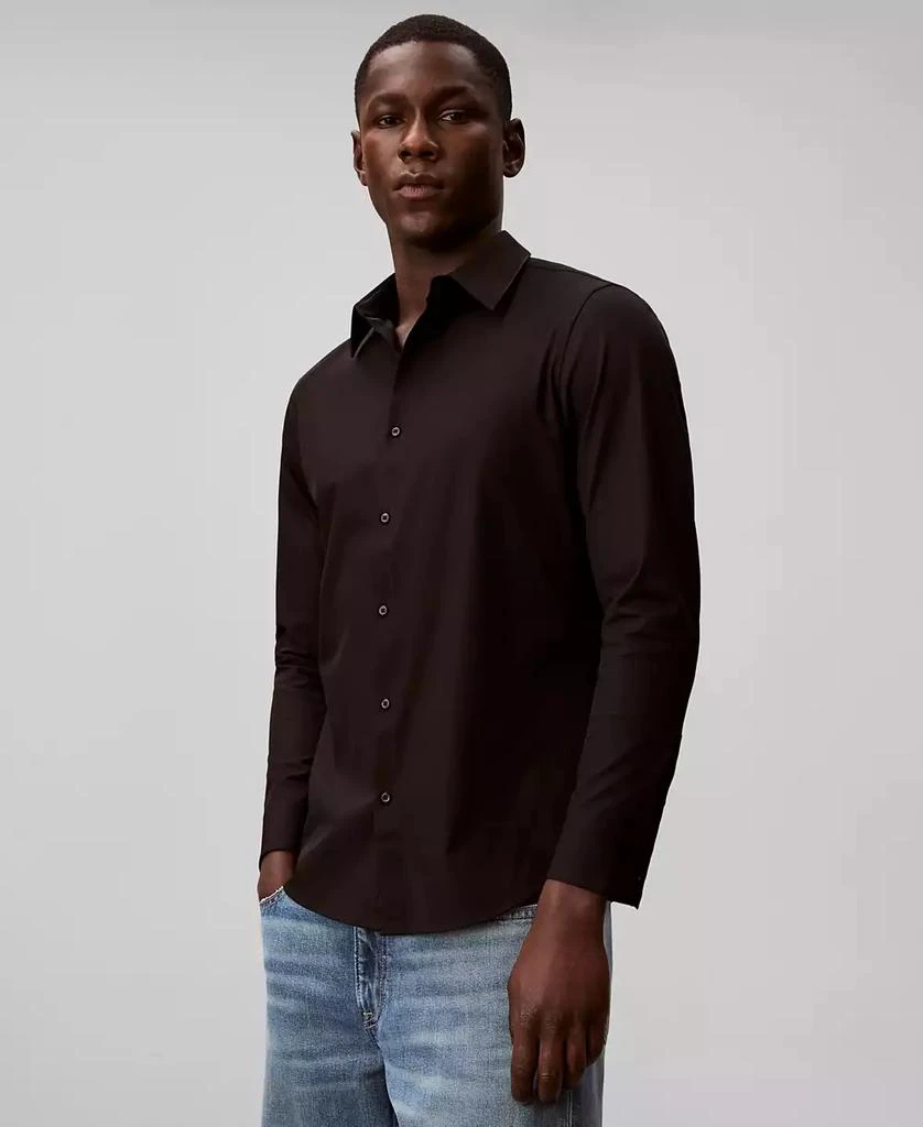Calvin Klein Calvin Klein Men's Slim-Fit Non-Iron Spread Collar Herringbone Dress Shirt - Shirts - Free Shipping - BeyondStyle Calvin Klein Calvin Klein Men's Slim-Fit Non-Iron Spread Collar Herringbone Dress Shirt - Shirts - Free Shipping - BeyondStyle