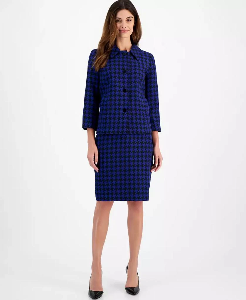 Le Suit Women's Spread Collar Jacket & Pencil Skirt Suit, Regular & Petite 1