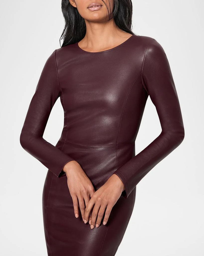 AS by DF Mrs. Smith Stretch Leather Knee-Length Dress 4