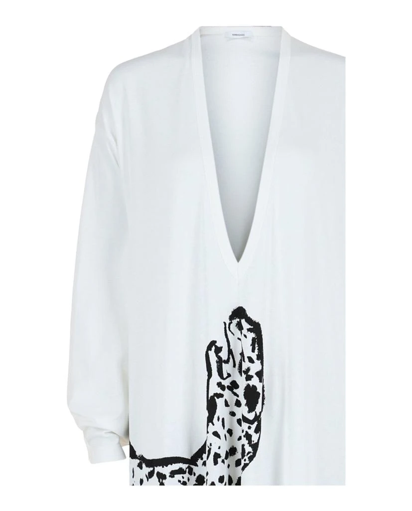 Salvatore Ferragamo V-Neck Oversized Maxi Dress 3