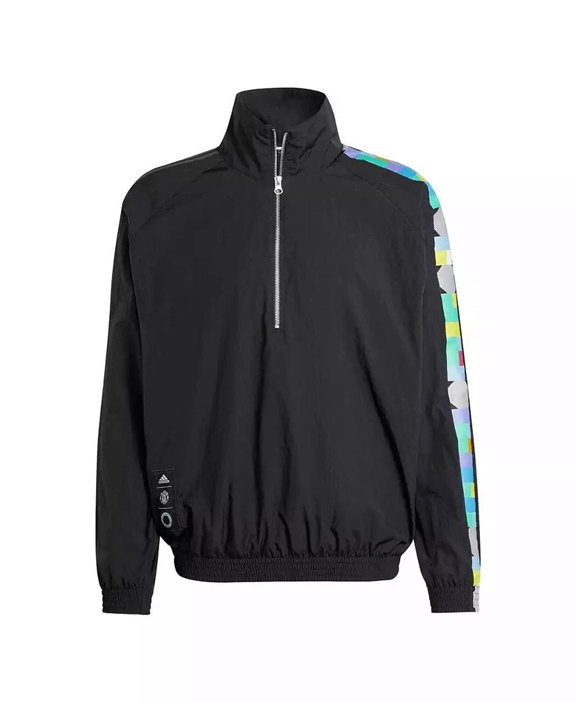 Adidas Men's Black Peter Saville x Manchester United Half-Zip Pullover Jacket 1