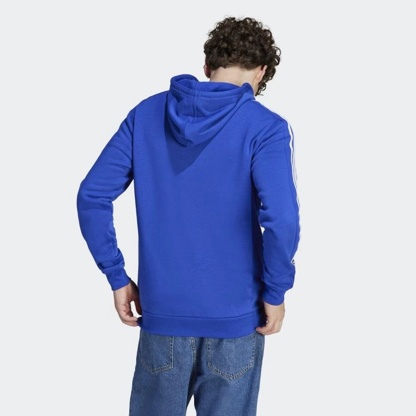 Adidas Men's  Essentials Fleece 3-Stripes Full-Zip Hoodie 2