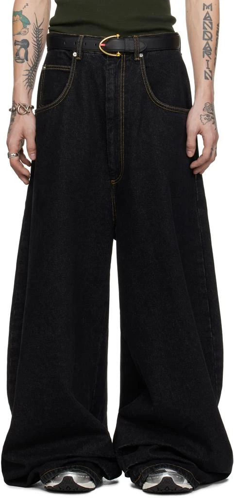 LU'U DAN Black Double XL Jeans 1