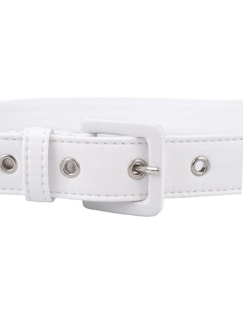 ERMANNO White Belt With Studs 2