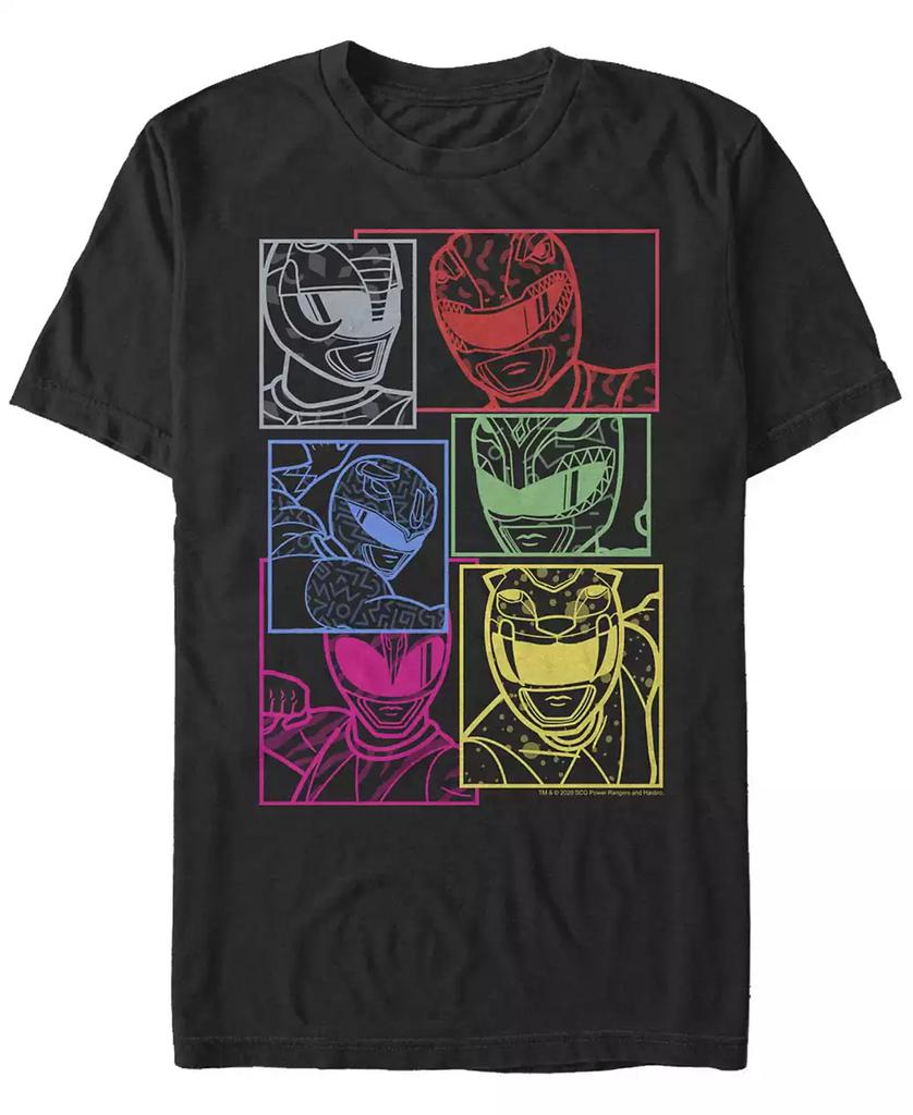 FIFTH SUN Men's Street Power rangers Short Sleeve Crew T-shirt