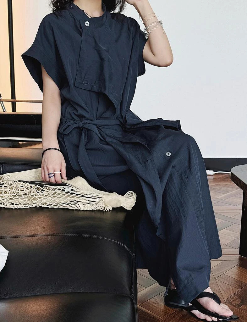 Pixie Market Navy Utility Dress 2