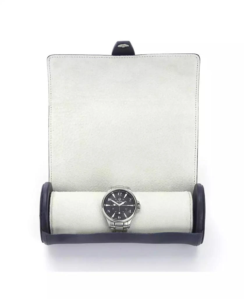 ROYCE New York Suede Lined Travel Watch Roll 5