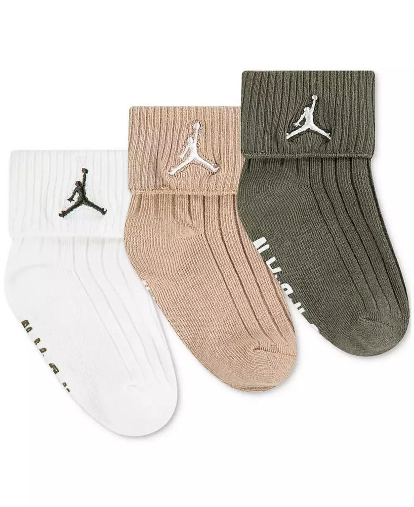 Jordan Baby Boy or Girl Essentials Ribbed Gripper Socks, 3 Pack