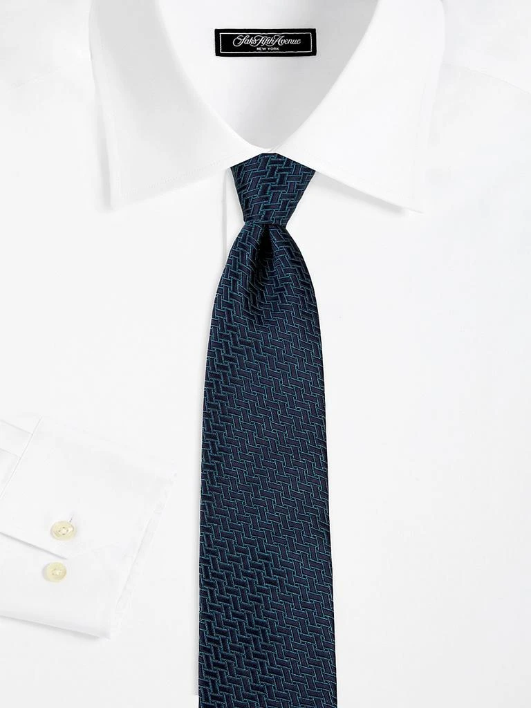 Canali Geometric Silk Tie 2