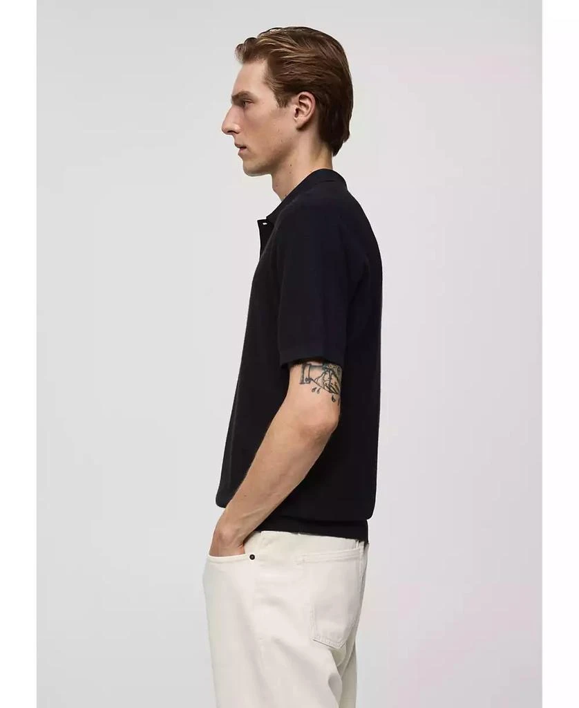 Mango Men's Structured Fine-Knit Polo Shirt 11