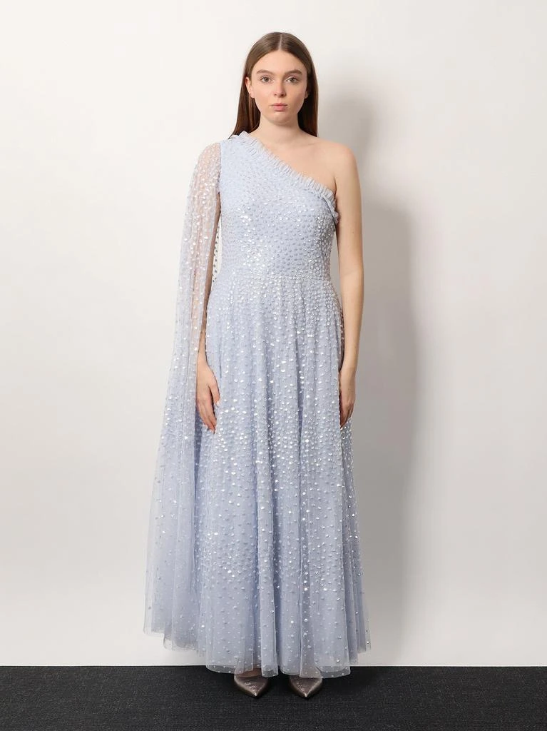 Needle & Thread One-shoulder long dress with sequins 3