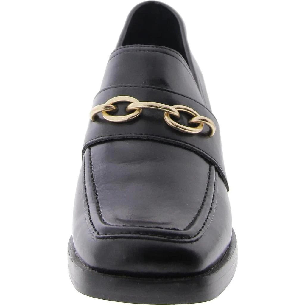 Steve Madden Clarkson Womens Faux Leather Block Heel Loafer Heels 3
