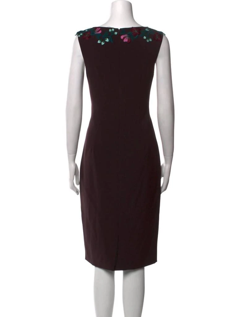 LELA ROSE Lela Rose - Floral Embroidered Sheath Midi Dress 3