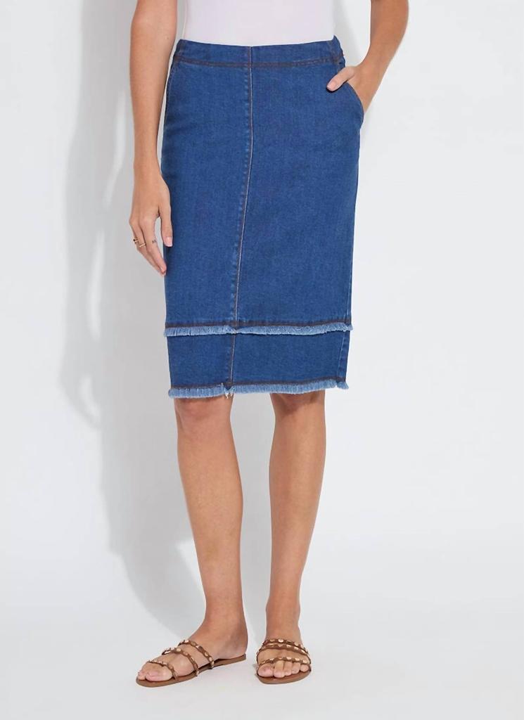 Lyssé Lysse - Evelina Fringed Denim Pencil Skirt