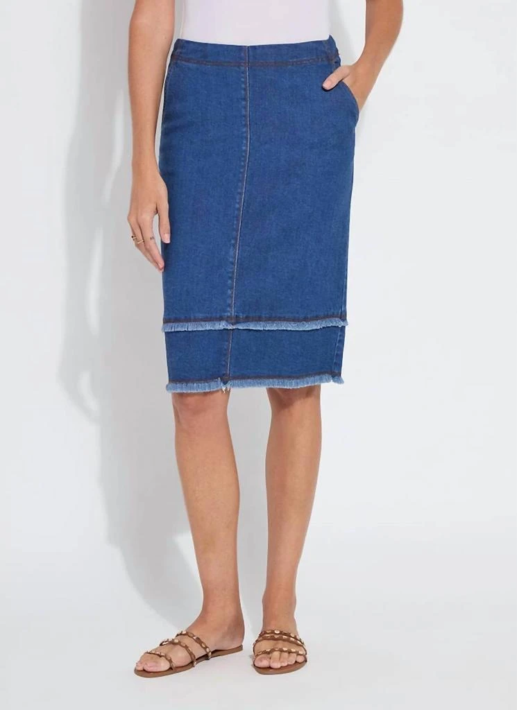 Lyssé Lysse - Evelina Fringed Denim Pencil Skirt 1
