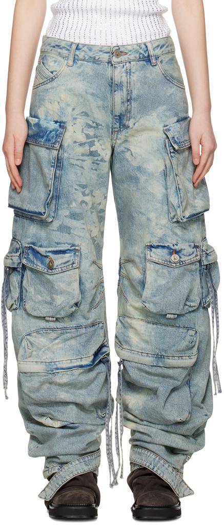 The Attico Blue Fern Jeans