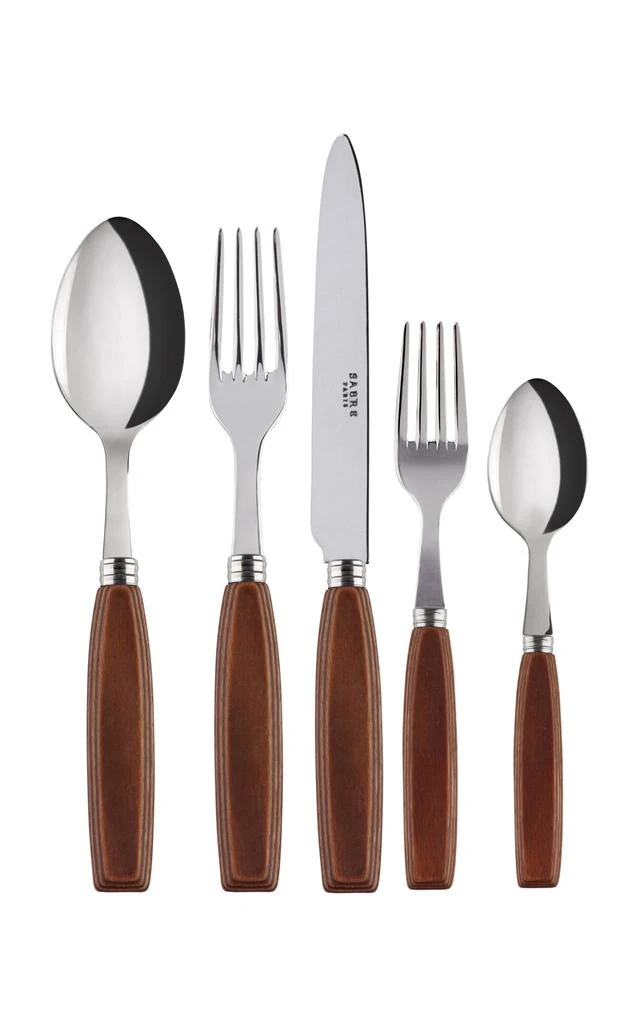 Sabre Sabre - Djembe Wood Five-Piece Silverware Set - Brown - Moda Operandi 1