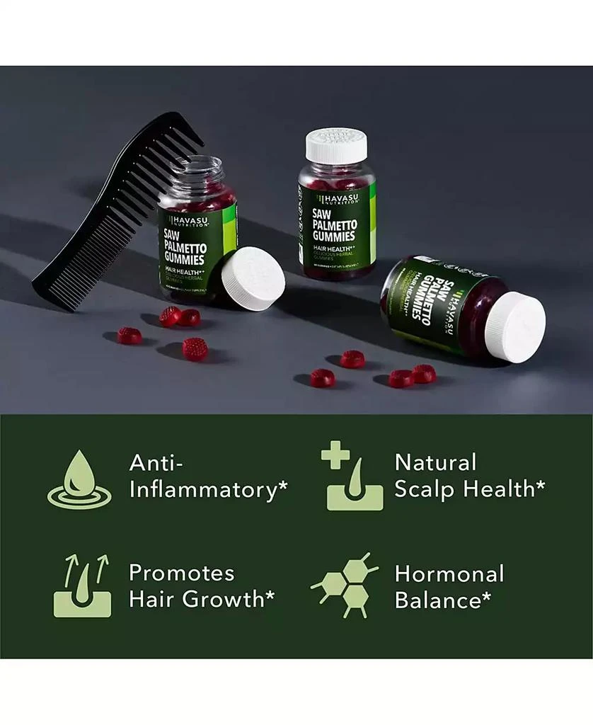 Havasu Nutrition Saw Palmetto Gummies, Raspberry Flavored, 60ct 2