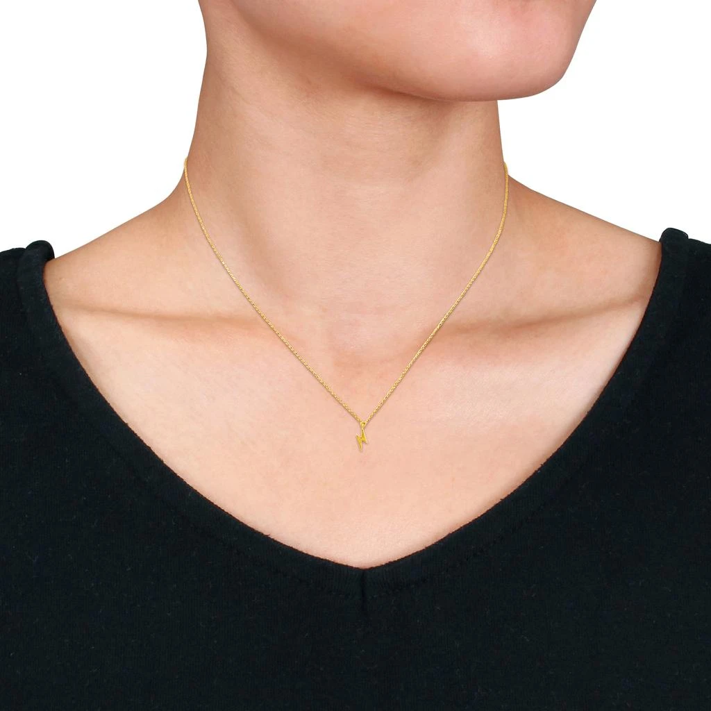 Mimi & Max Lightning Bolt Pendant with Chain in 14k Yellow Gold - 17 in 2