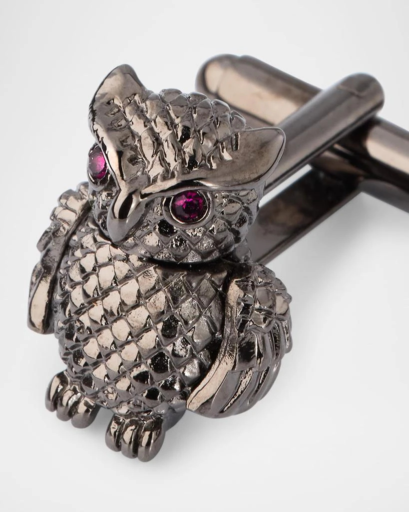 LINK UP Men's Owl Moving Wings Cufflinks 5