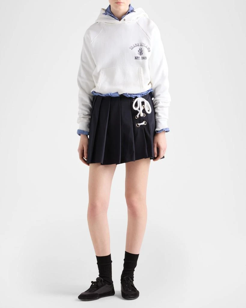 Prada Logo-Print Cotton Fleece Hoodie 2