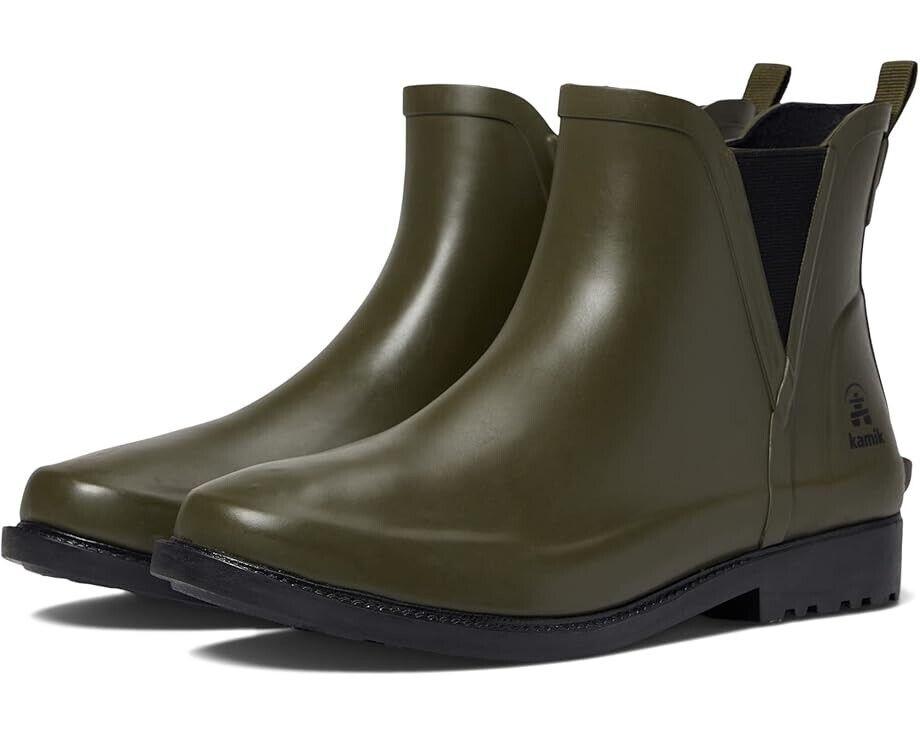 Kamik Kamik Chloe Lo EK2434-DOL Women's US 11 Dark Olive Waterproof Rain Boots ZPO413 (Green,11)