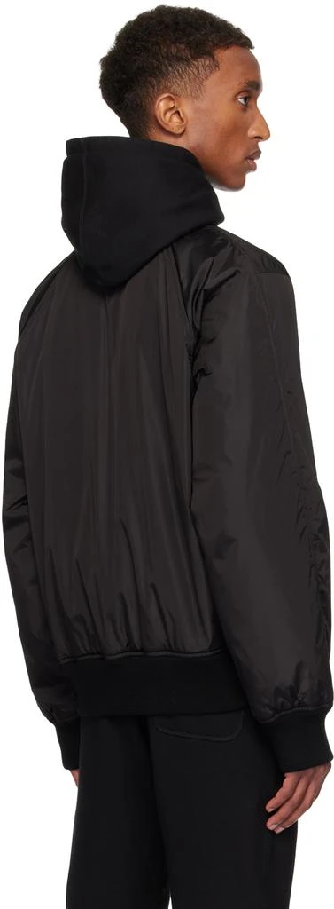 REIGNING CHAMP Black ECONYL Satin Nylon Stadium Jacket 3