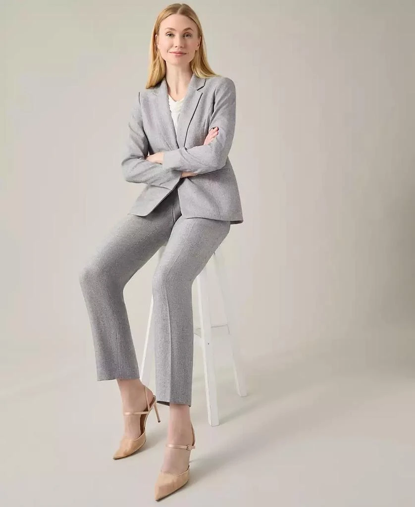 Kasper Women's Herringbone One-Button Long-Sleeve Blazer 3