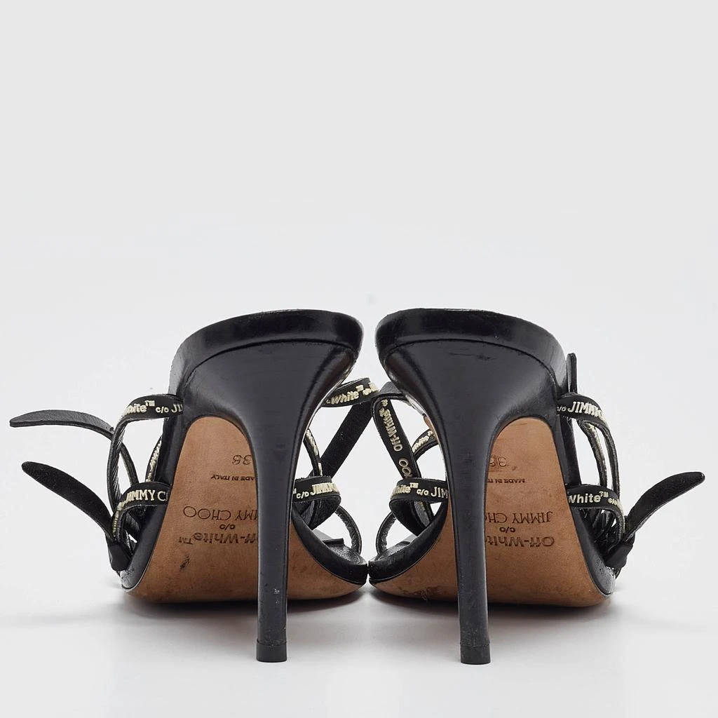 Jimmy Choo Jimmy Choo X Off-White Black Leather Jane Sandals Size 36 5