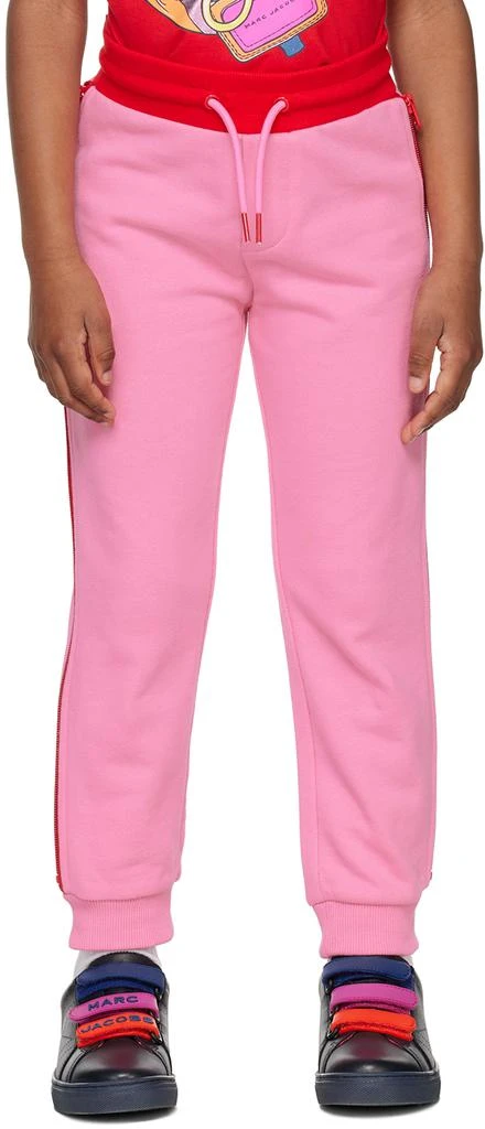 Marc Jacobs Kids Pink Zip Panel Track Pants