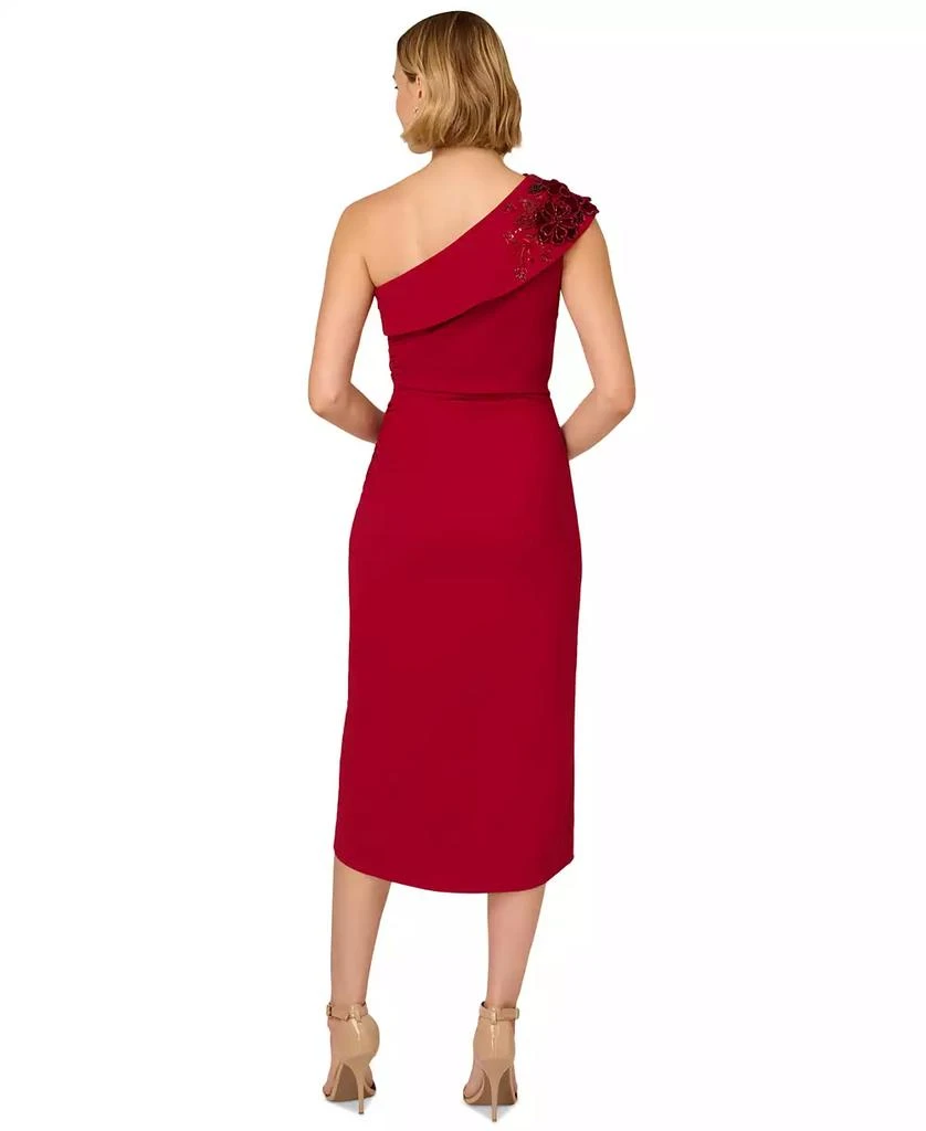 Adrianna Papell Women's Beaded Crepe Faux-Wrap Dress 2