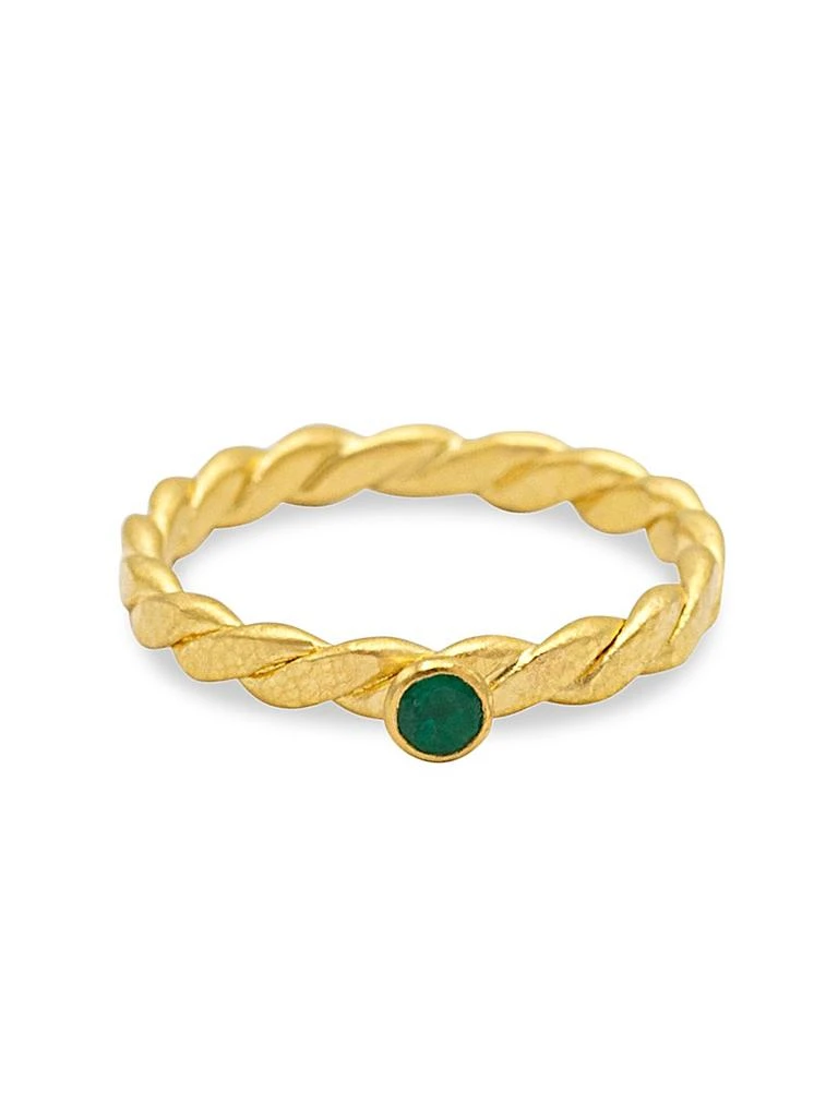 Gurhan Twist ​22K Yellow Gold & Emerald Ring 2